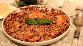 Куриные грудки с фасолью и сливками