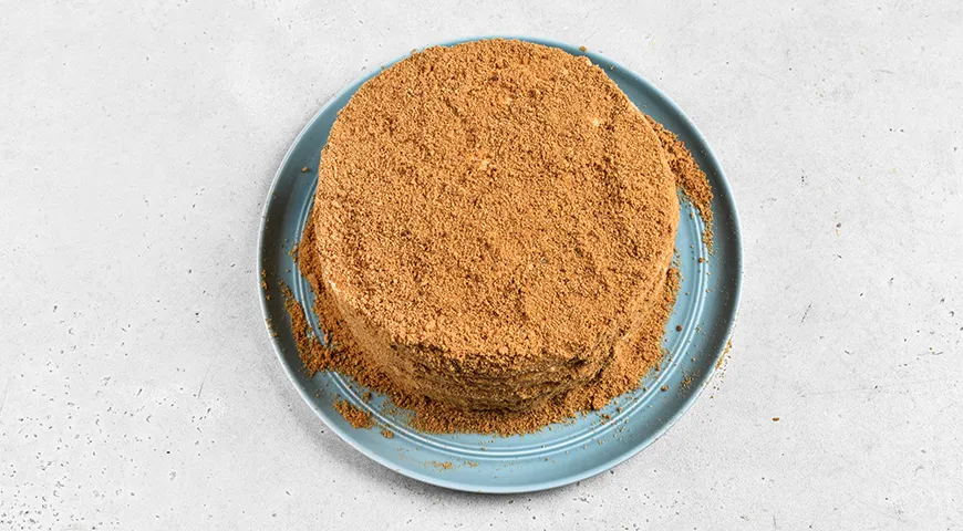 Медовик с малиной