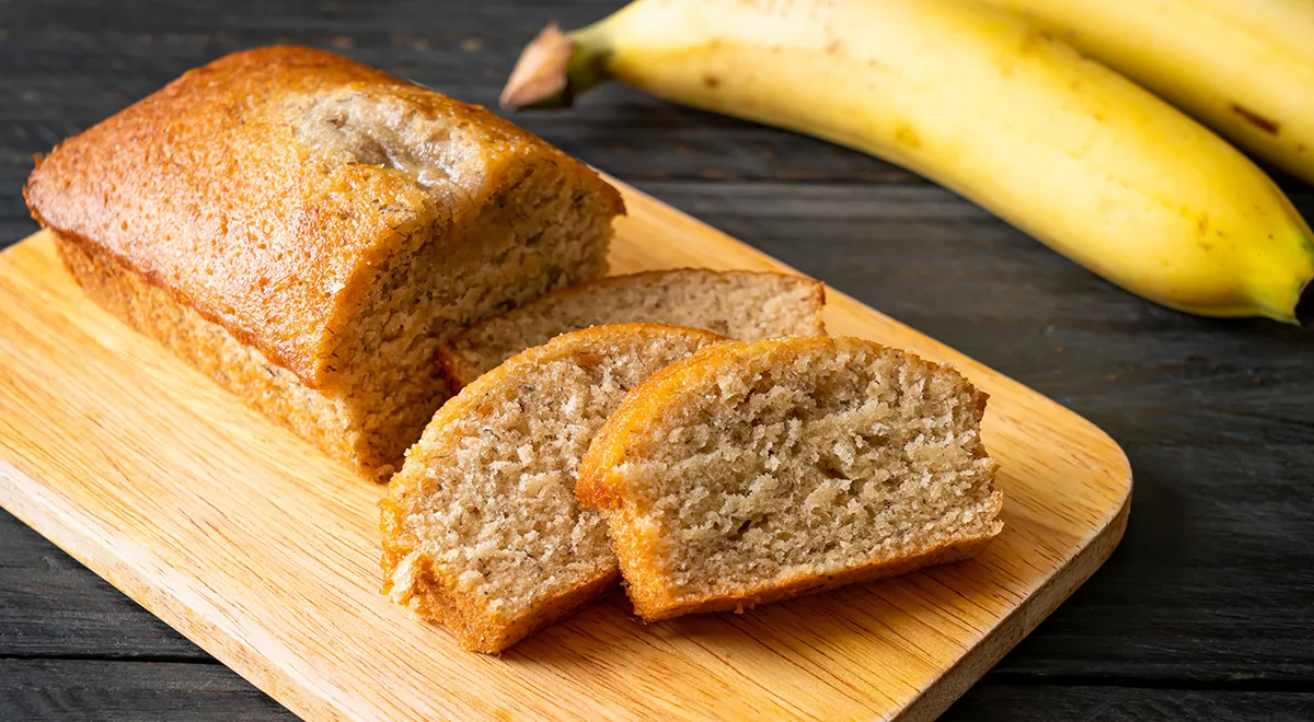 Рецепт бананового кекса на греческом йогурте