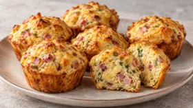 Кексики с ветчиной и сыром