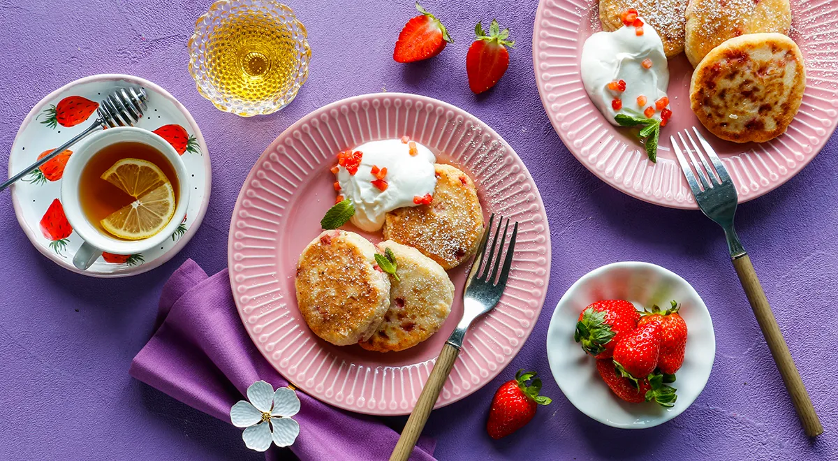 Рецепт сырников с клубникой