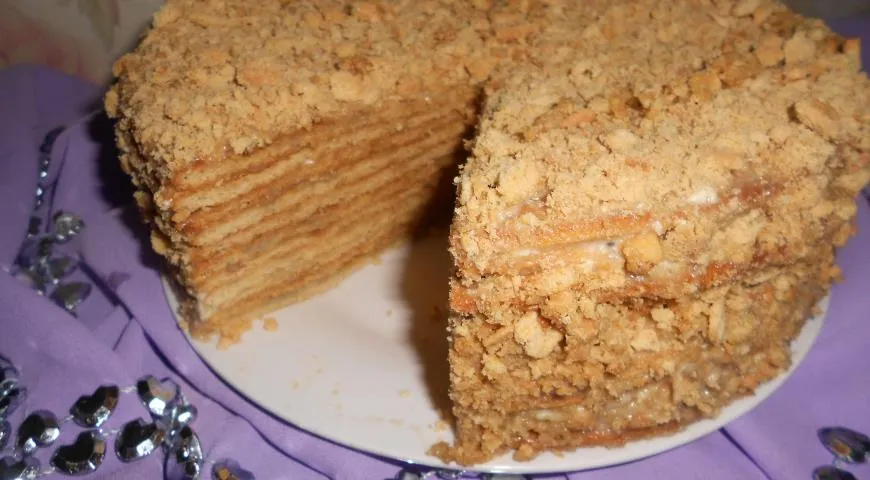 Рецепт быстрого медового торта