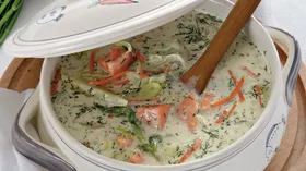 Рецепты с молочной продукцией, луком пореем и сельдереем