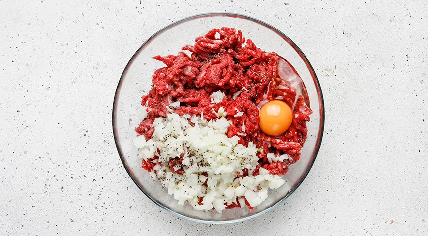 Стожки из фарша с грибами, картошкой и сыром