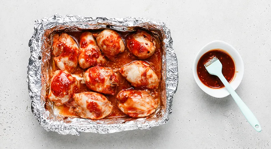 Филе бедра курицы в духовке