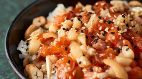 Рецепты с фруктами, кешью и соусами