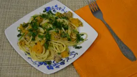 Спагетти с тыквой и имбирем