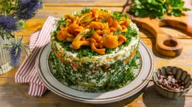 Салат «Грибное лукошко» с опятами