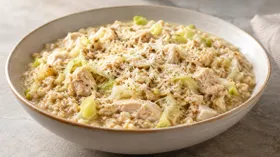 Каша геркулесовая По-челябински нежная с капустой и курицей