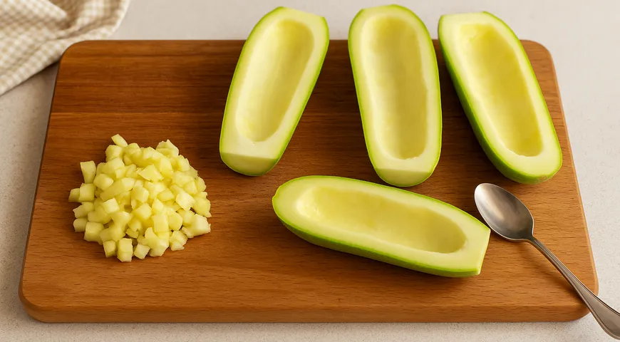 Фаршированные кабачки в аэрогриле