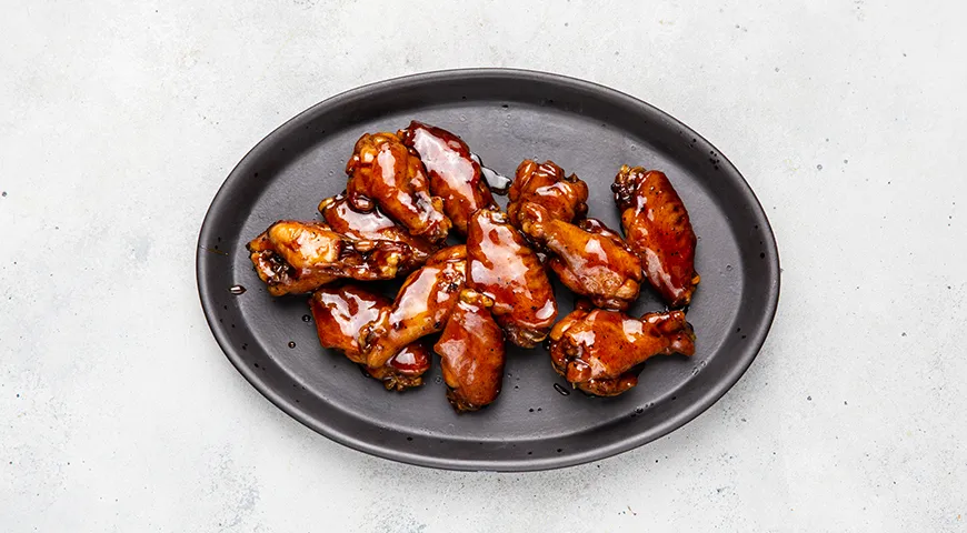 Куриные крылышки в соусе терияки на сковороде