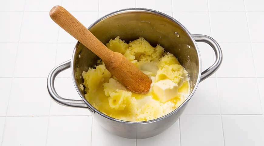 Пюре с сыром и луком