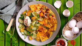 Блюдо из яиц со сметаной