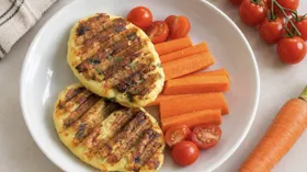 Ленивые творожные пирожки с яйцом и сыром