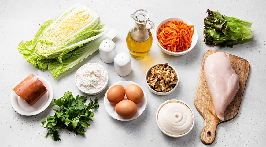 Салат «Анастасия» с корейской морковкой