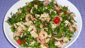 Рецепты с чесноком, горохом и креветками