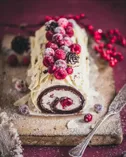 Торт Полено с малиной