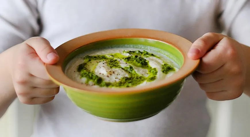 Постный суп из цветной капусты