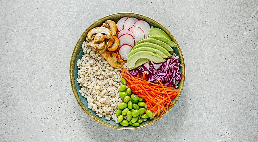 Мисо-боул с перловкой