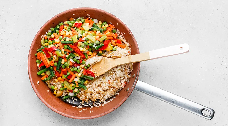 Курица по-мексикански на сковороде