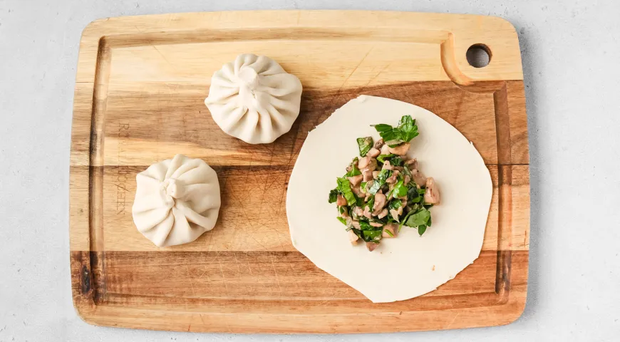 Хинкали с грибами