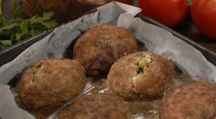 Зразы с зеленым горошком