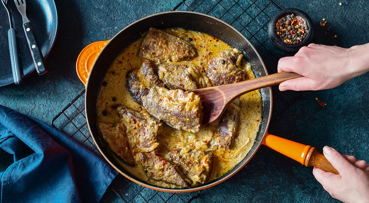 Печень на сковороде