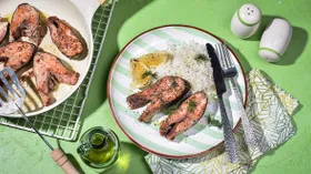 Стейк из кеты на сковороде