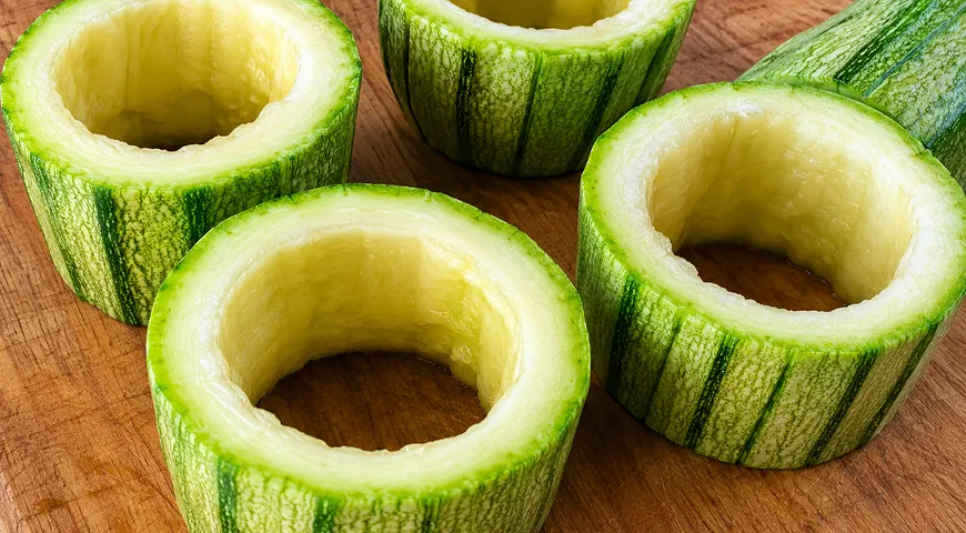 Кабачки, фаршированные крупой