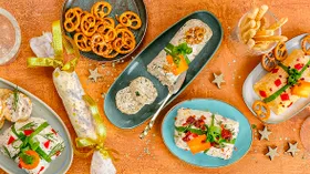 Закуски с творожным сыром на праздничный стол