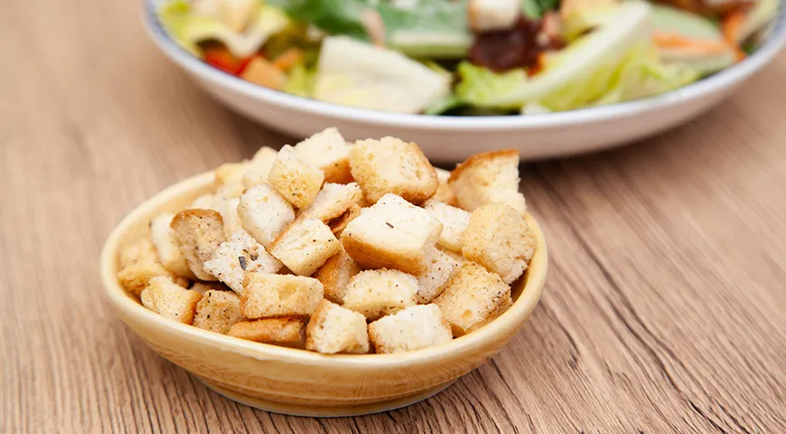 Пшеничные сухарики в микроволновке