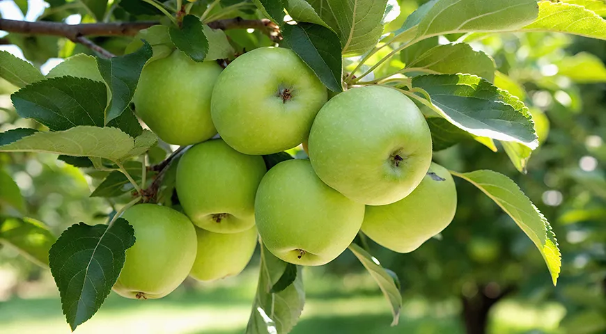 Сбор зеленых яблок зависит от конкретного сорта и региона — стартует в конце июля и может длиться до середины сентября