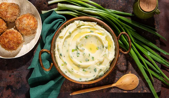 Картофельное пюре с зеленым луком