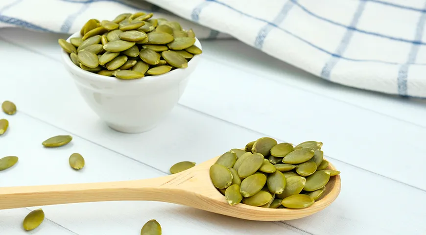 Суточная норма потребления тыквенных семечек для взрослых - до 30 г