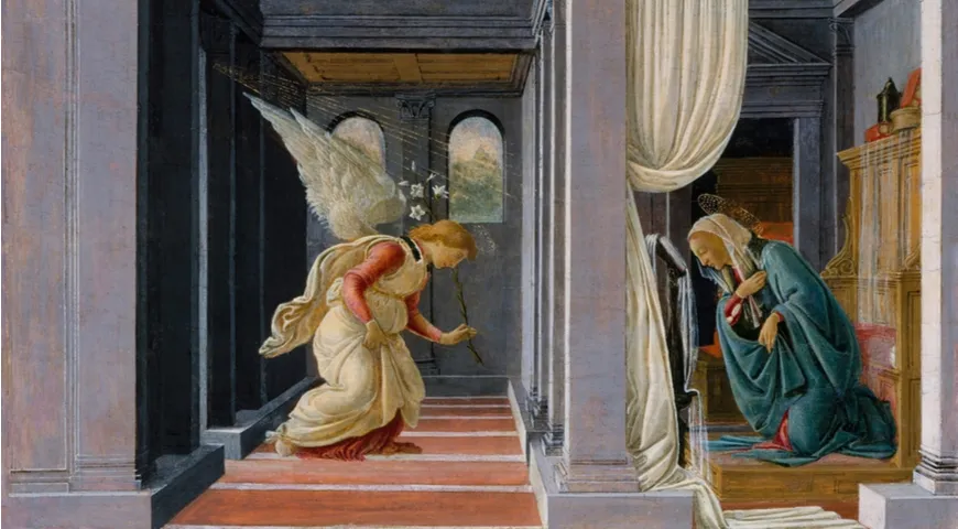 «Благовещение» Сандро Боттичелли, 1485 г., из собрания Музея искусства «Метрополитен», США
