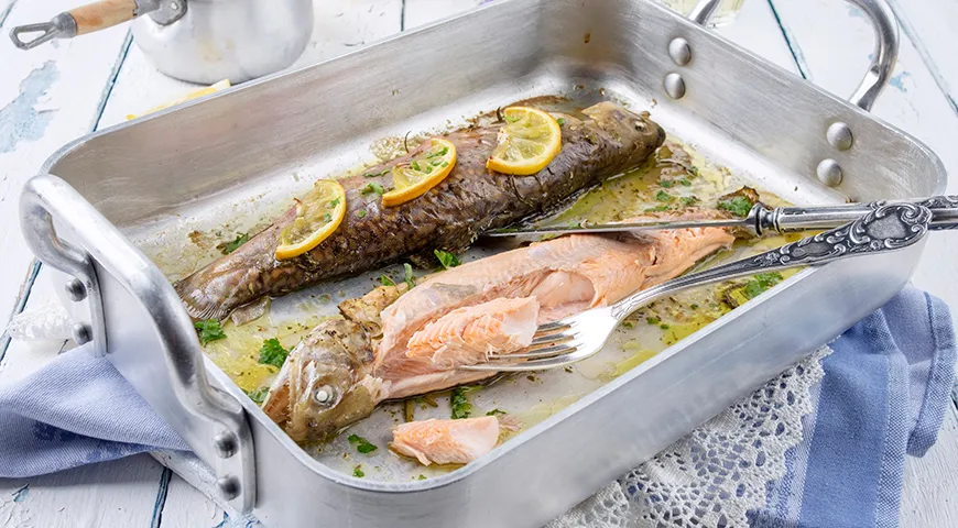 Запеченная кумжа в духовке