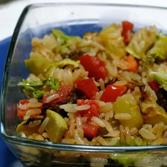 Вкусный Рецепт: Рис с овощами и говядиной