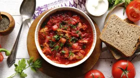 Рецепты со свининой, свёклой и томатами