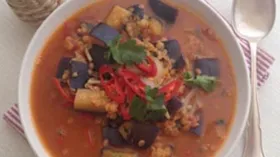 Рецепты с баклажаном, томатами и бобовыми