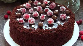 Шоколадно-клюквенный торт