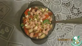 Легкий салат с рыжиковым маслом