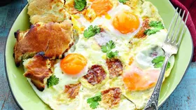 Рецепты с яйцом куриным, сливочным маслом и кинзой