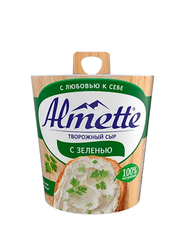 ALMETTE Сыр творож с зеленью 60% 150г