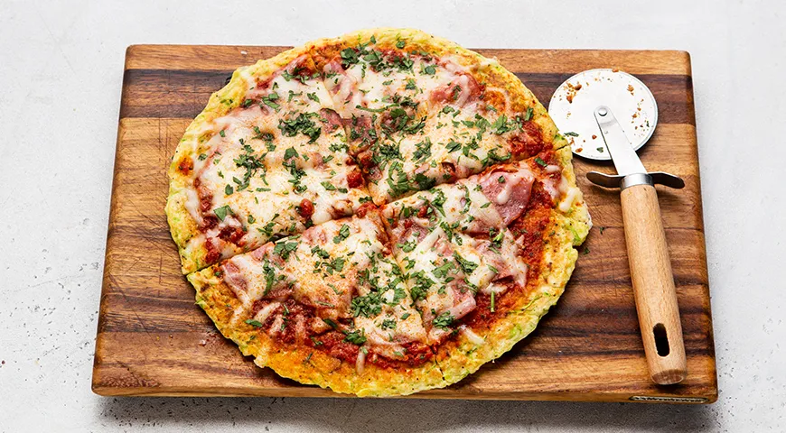 Пицца из кабачков на сковороде