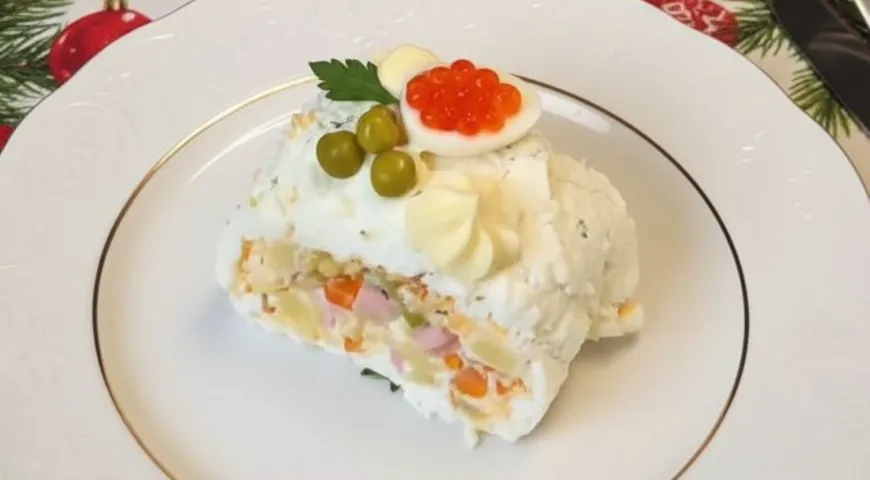 Оливье-рулет