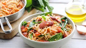 Рецепты с томатами, пастой и мясной гастрономией