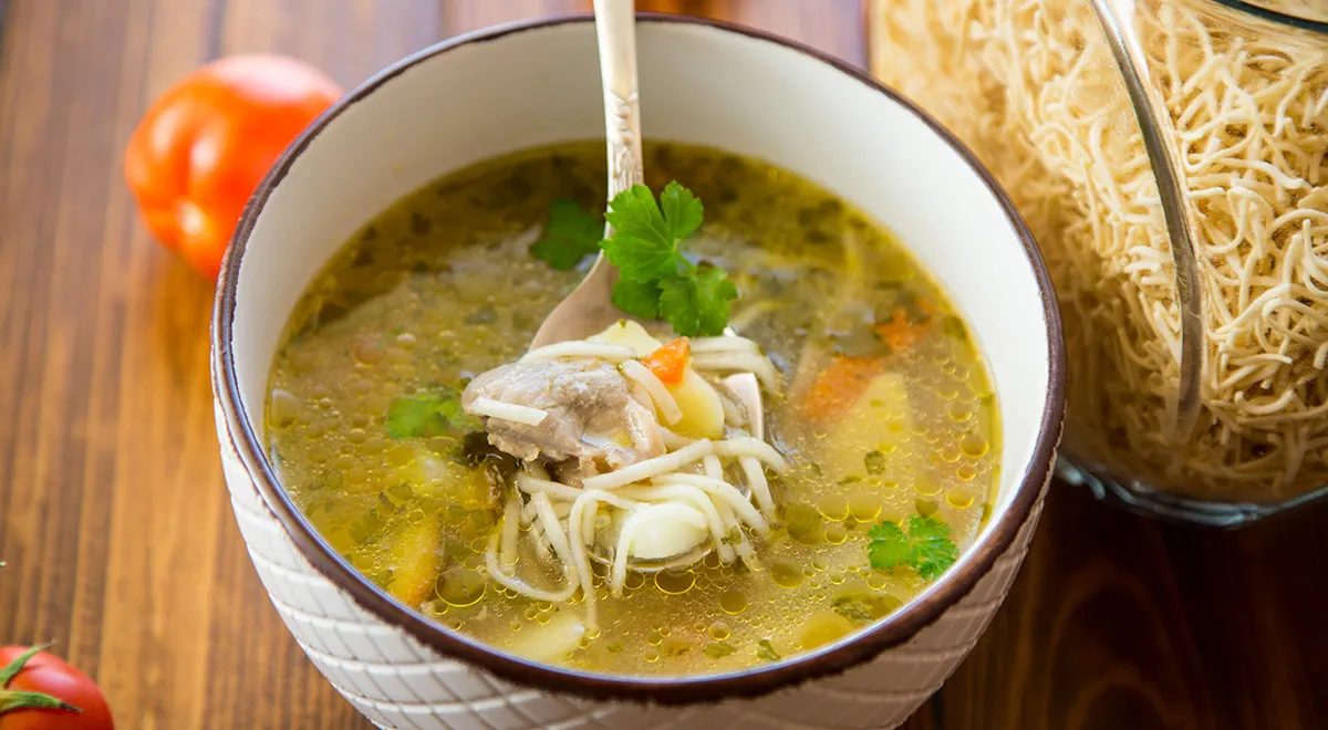 Суп с куриными потрошками и вермишелью | Рецепты с фото