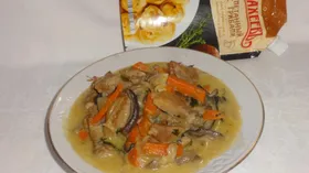 Рецепты с грибами, свининой и морковью