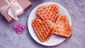 Печенье Сердечки в вафельнице