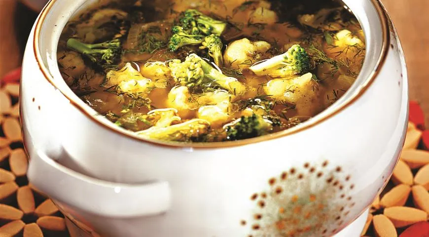 Суп из брокколи и цветной капусты